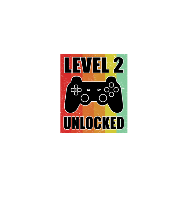 level 2 unlocked retro gamer model negru pe tricou