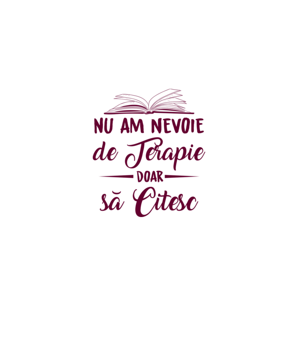 nu am nevoie de terapie, doar să citesc model alb pe tricou