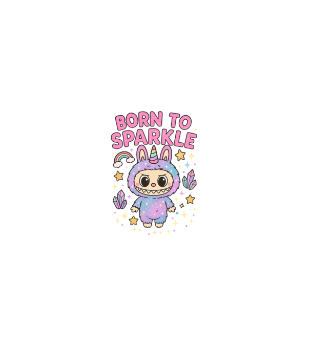 Born to sparkle model negru pe tricou
