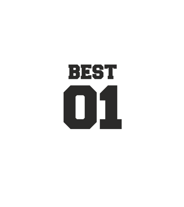 Best 01 model alb/roșu pe tricou