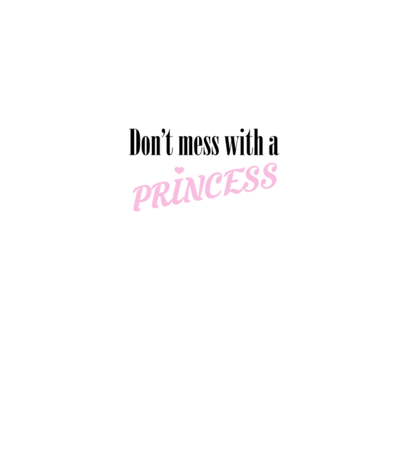Princess model alb pe tricou