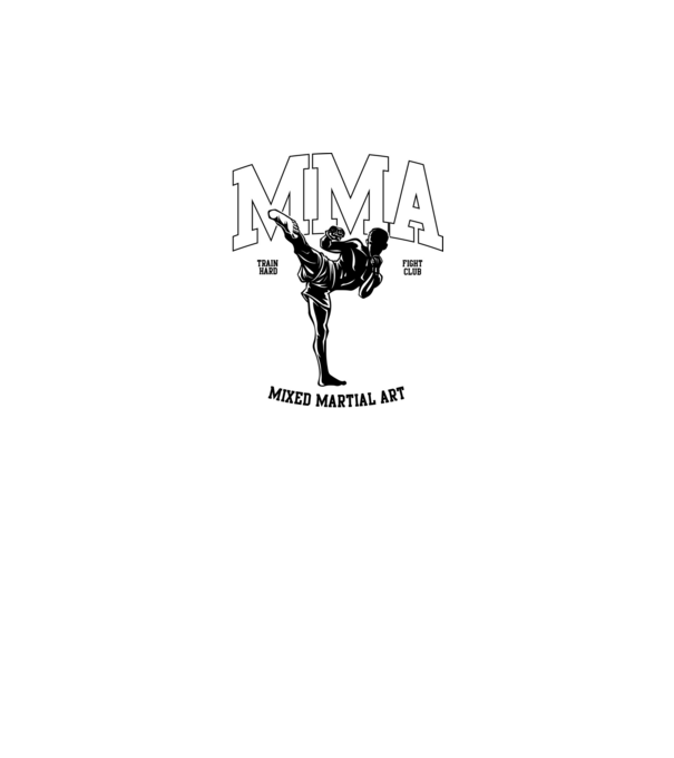 MMA model negru pe tricou