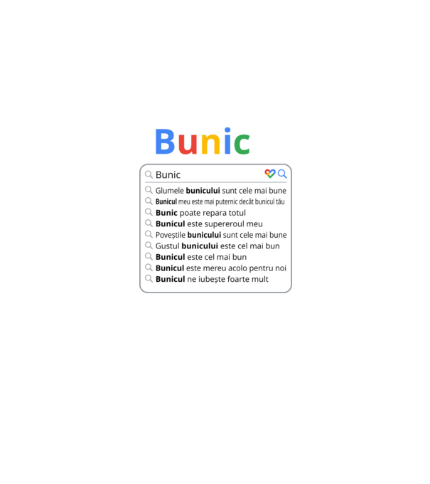 căutare Google Bunic model negru pe tricou