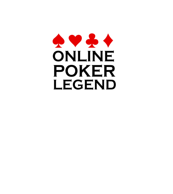 Online Poker Legend model alb pe tricou