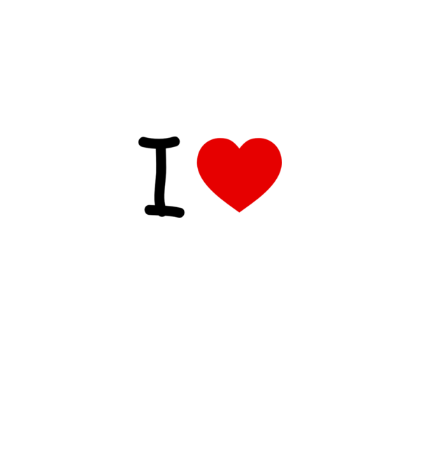 ilove model alb pe tricou