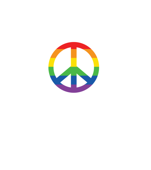 Peace pride model alb pe tricou