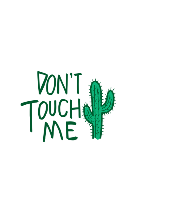 Dont touch me model verde de măr pe tricou