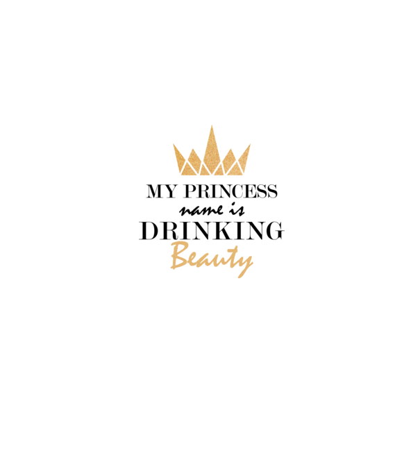 Drinking beauty gold model gri pe tricou