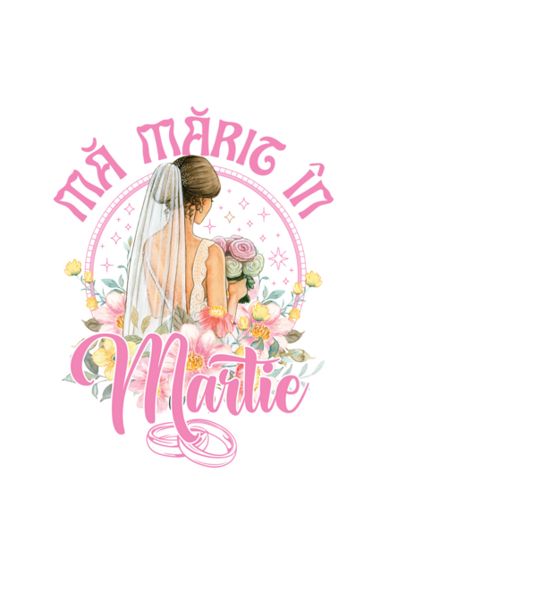 mă mărit - în martie model negru pe tricou