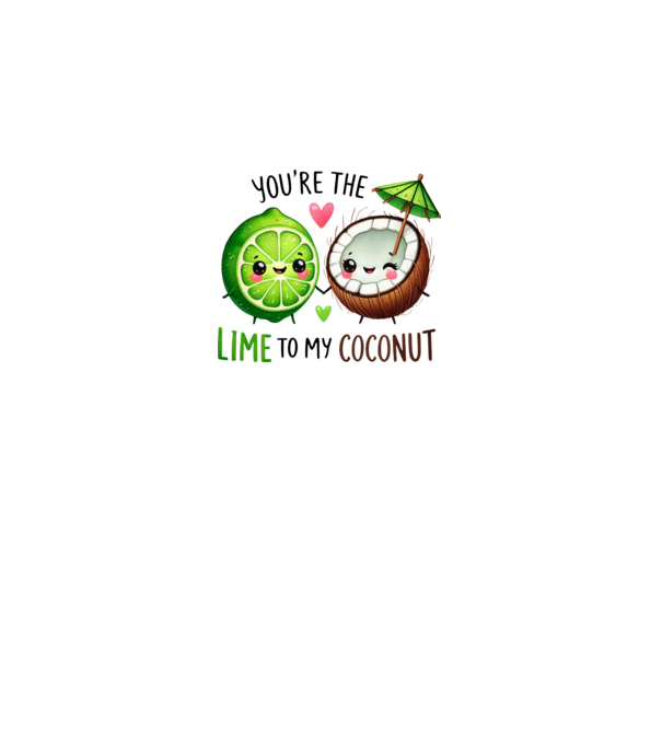 Lime to my Coconut model alb pe tricou
