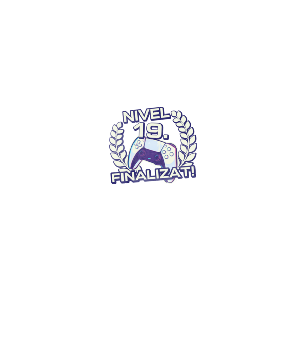 Nivel 19 finalizat! model negru pe tricou