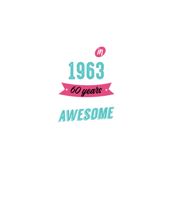 MADE IN 1963 model negru pe tricou