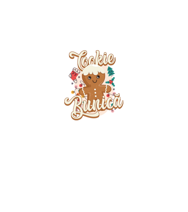 Cookie bunică model alb pe tricou