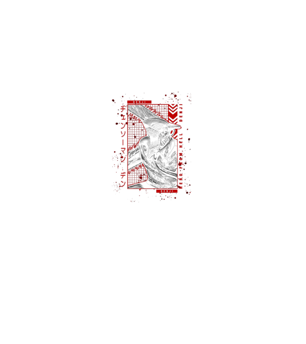 Denji Chainsaw man model negru pe tricou
