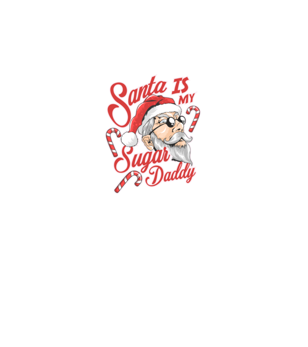 Santa is my sugar daddy model negru pe tricou