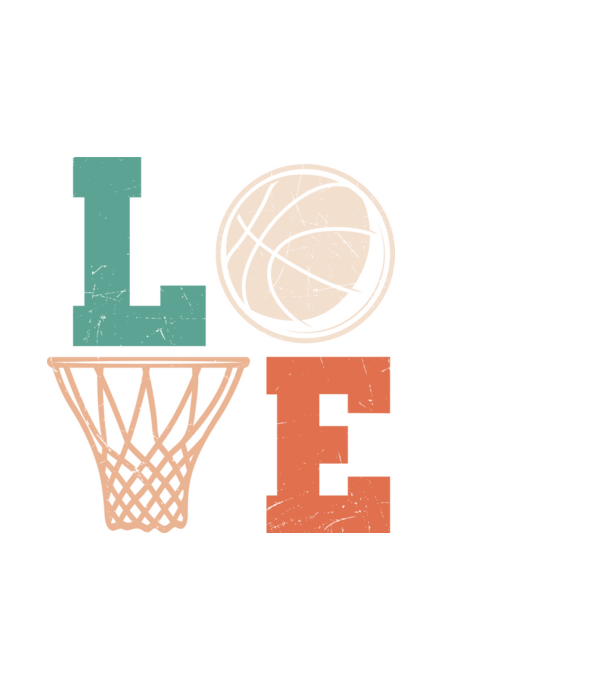 LOVE basketball model negru pe tricou