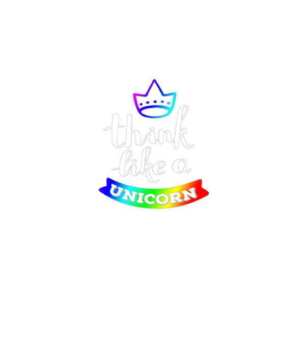 I think like a UNICORN model negru pe tricou