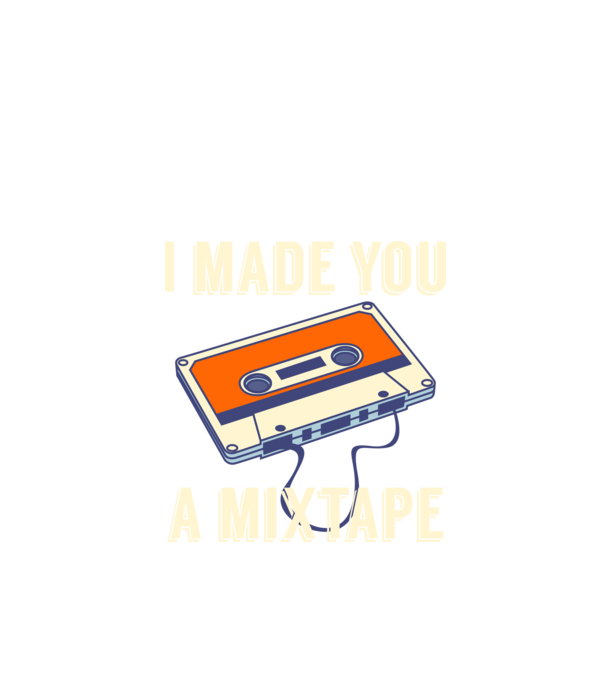Mixtape model negru pe tricou
