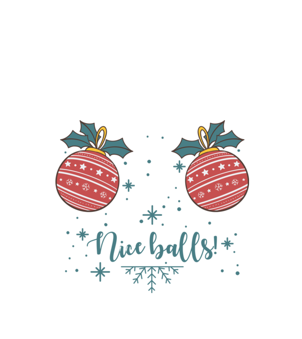 Nice Balls model alb pe tricou