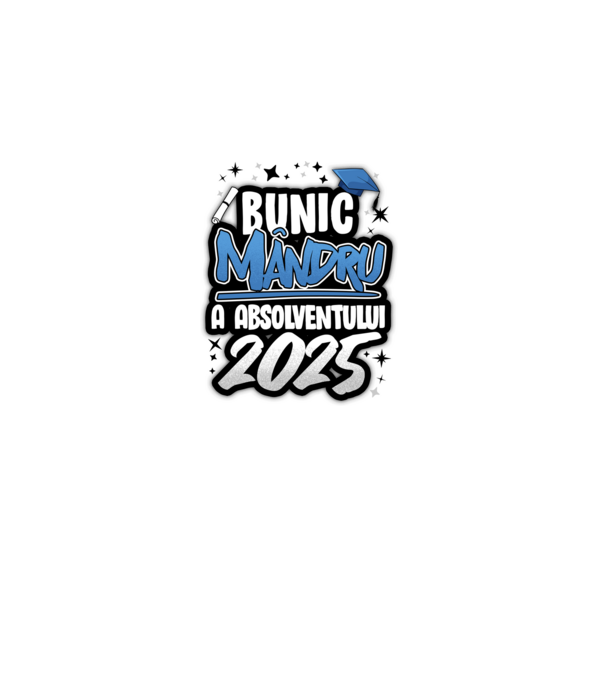 Bunic MÂNDRU a absolventului model alb pe tricou