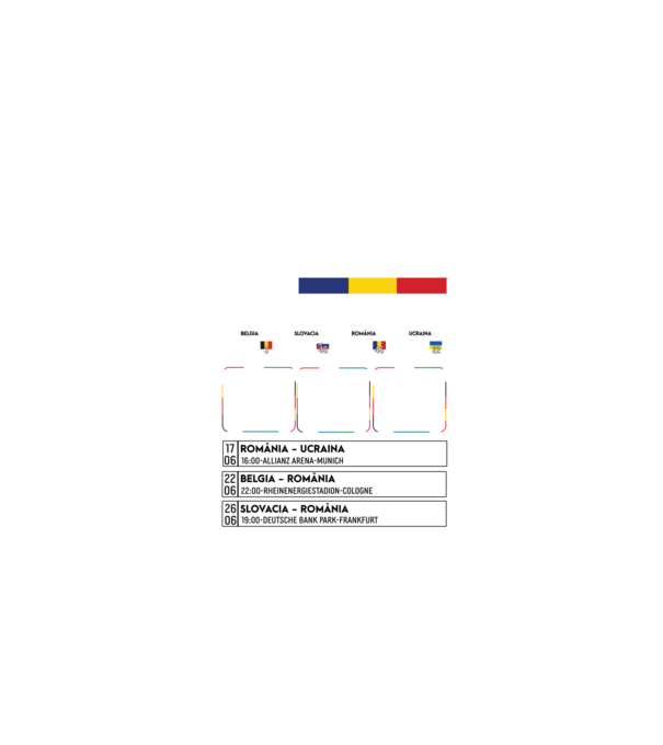 Fotbal Calendar Euro 2024 model negru pe tricou