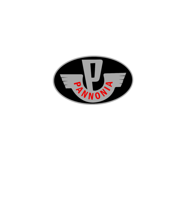 Logo Pannonia model alb pe tricou