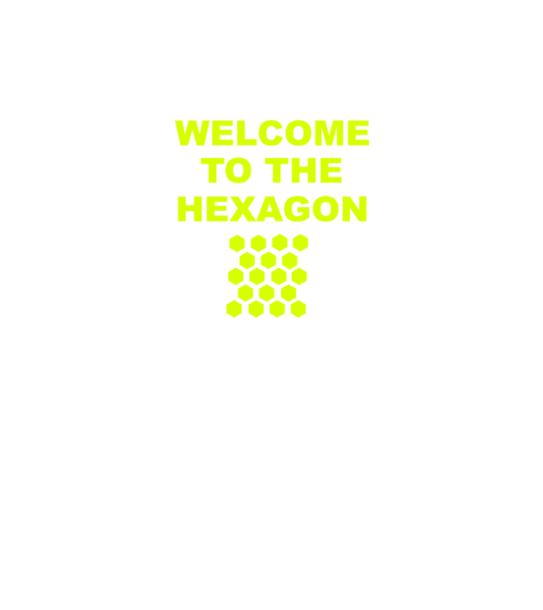 Welcome to the hexagon model roșu pe tricou
