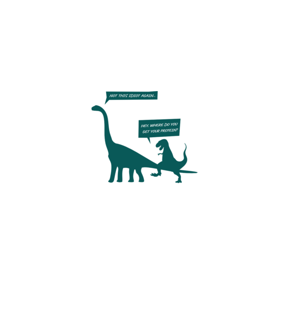 idiot dinosaur vegan model gri pe tricou