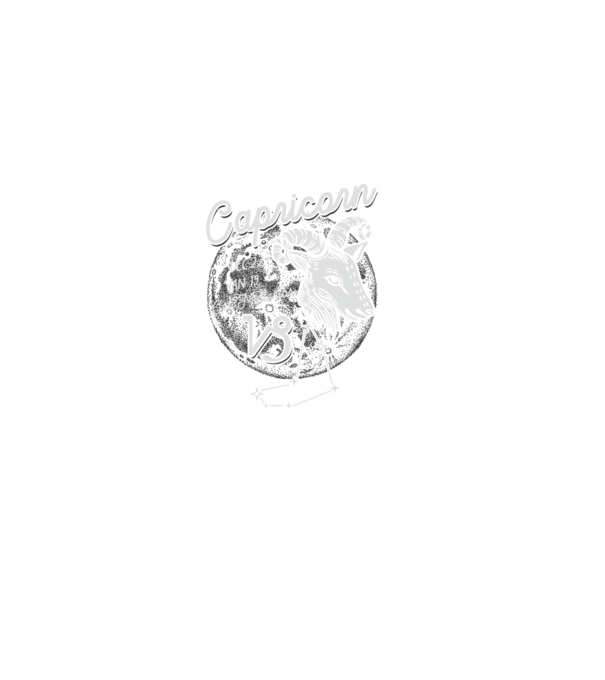 Zodiac bărbat CAPRICORN retro model negru pe tricou