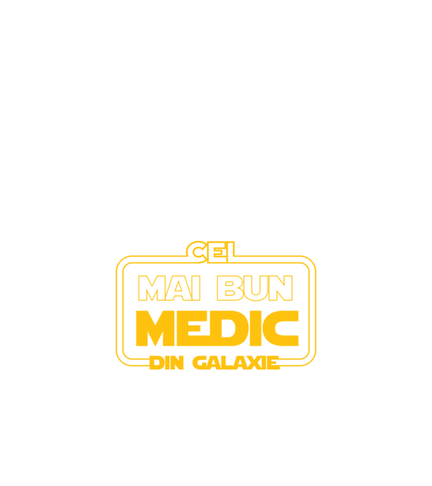 Cel mai bun medic din galaxie model negru pe tricou
