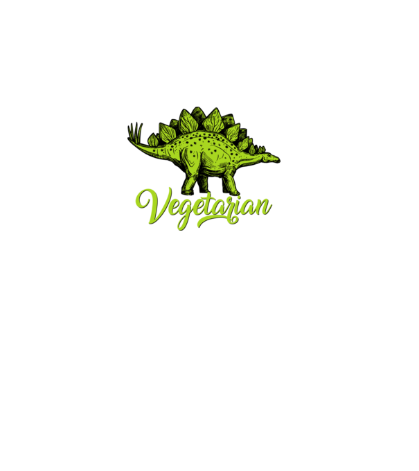 Vegetarian model alb pe tricou