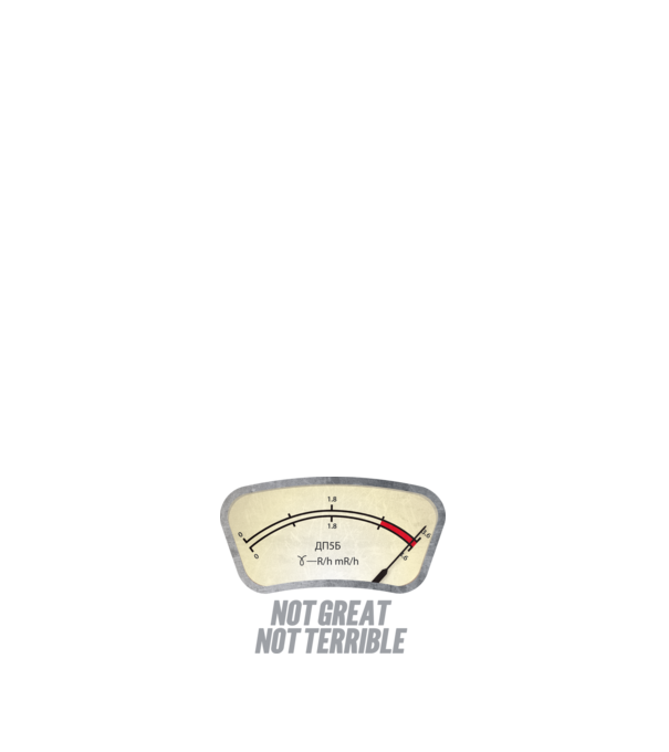Dosimeter model negru pe tricou