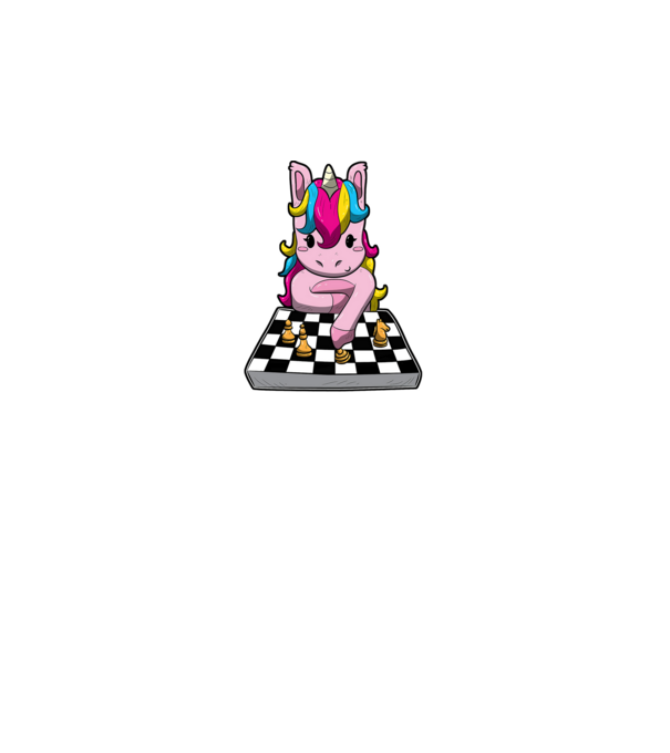 Chessicorn model negru pe tricou