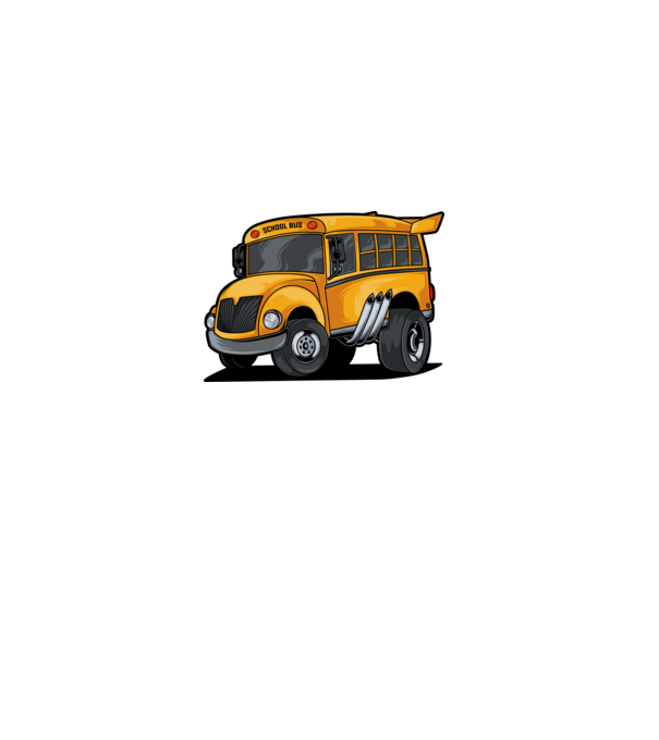 Autobuze model alb pe tricou