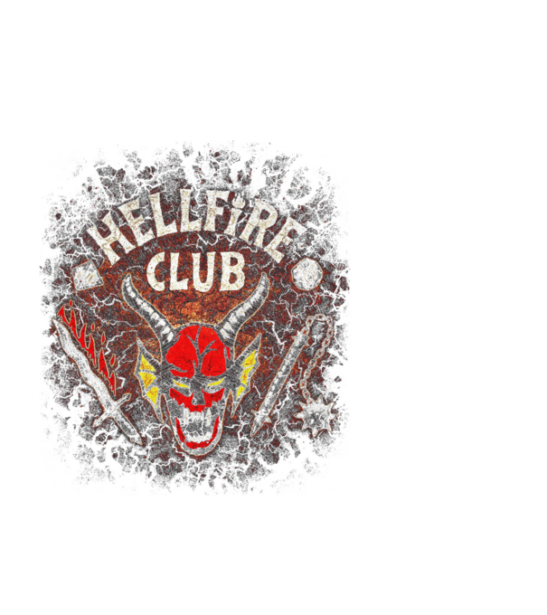 hellfire club stranger things model negru pe tricou