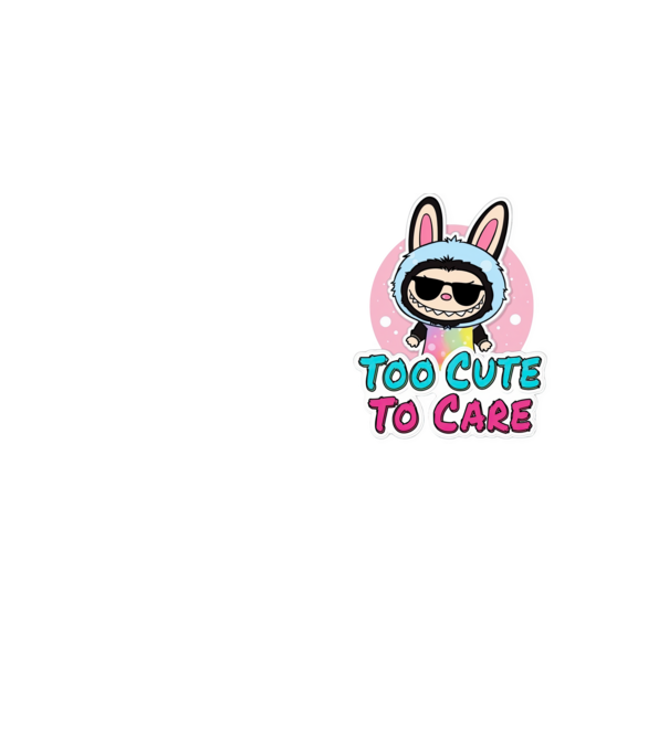 Too cute to care model galben neon pe tricou