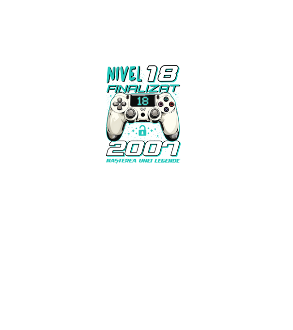 Nivel finalizat 18 2007 model negru pe tricou