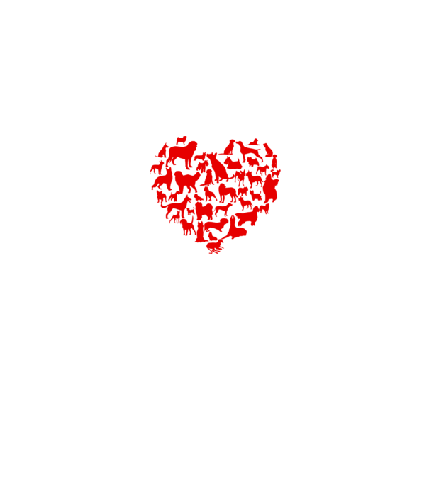 Doggy heart model alb pe tricou