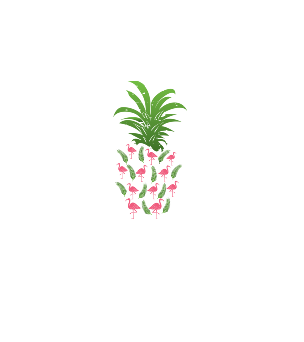 Flamingo ananas model negru pe tricou