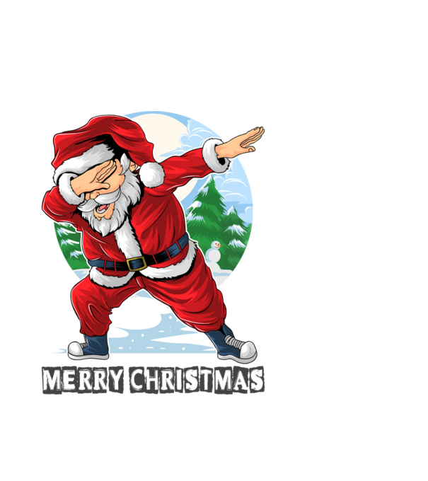 Santa merry christmas model alb pe tricou