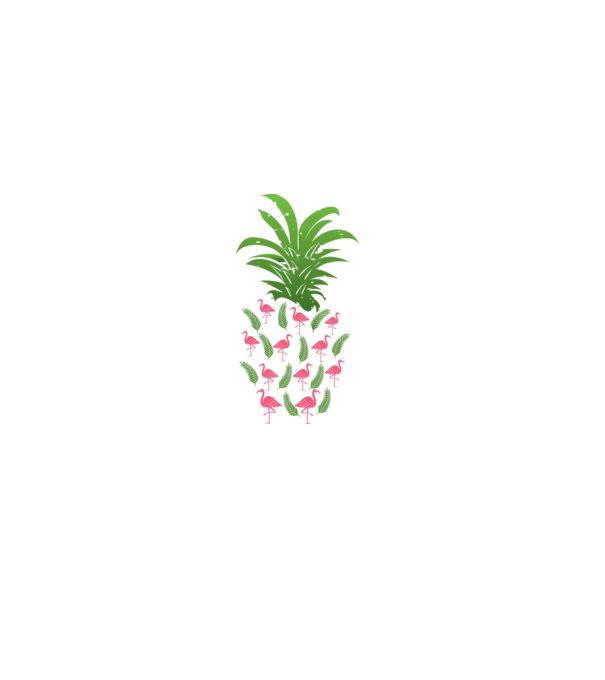 Flamingo ananas model negru pe tricou