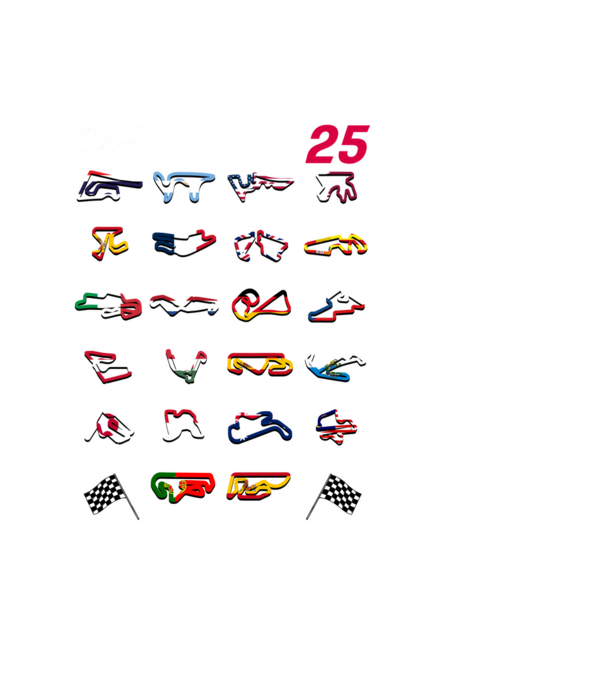 MOTOGP 25 CALENDAR Negru model negru pe tricou