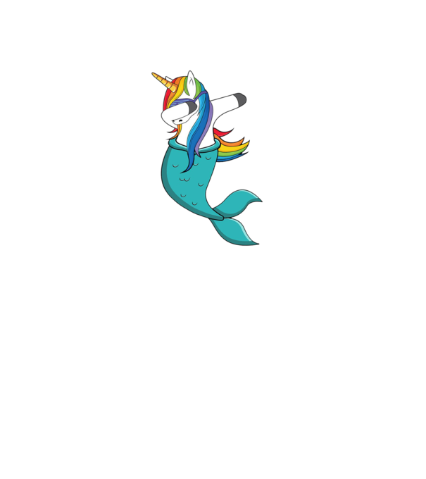 Unicorn Sirenă DAB model mov pe tricou