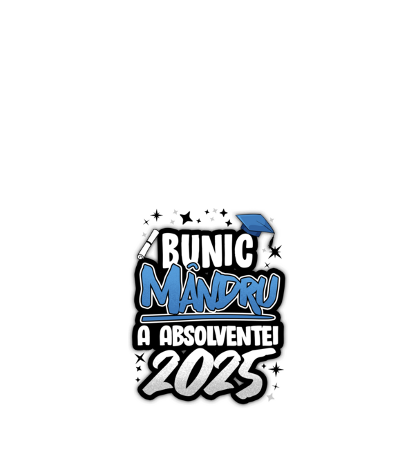 Bunic MÂNDRU a absolventei model alb pe tricou