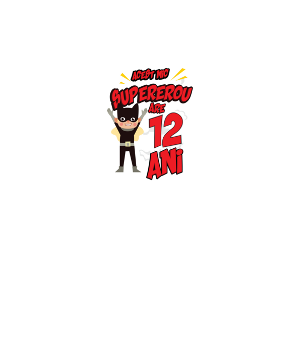 Acest mic supererou are 12 ani model turcoaz pe tricou
