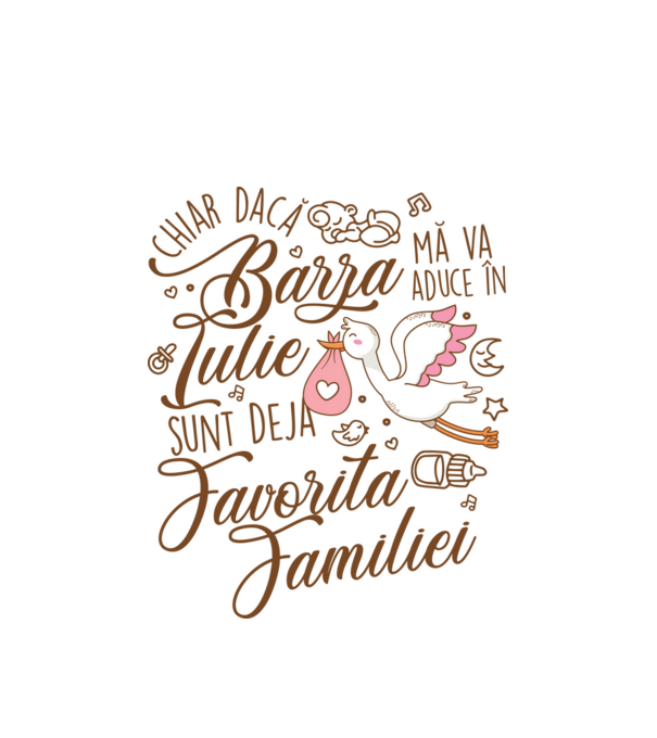 Favorita familiei IULIE model alb pe tricou