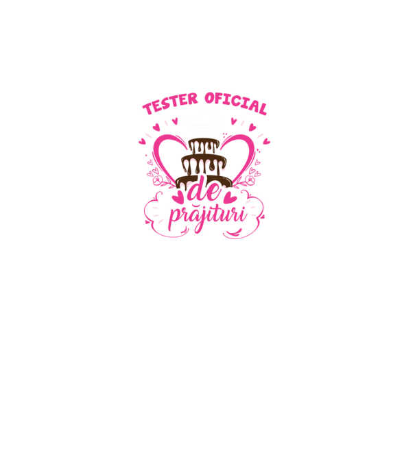 tester oficial de prăjituri model turcoaz pe tricou