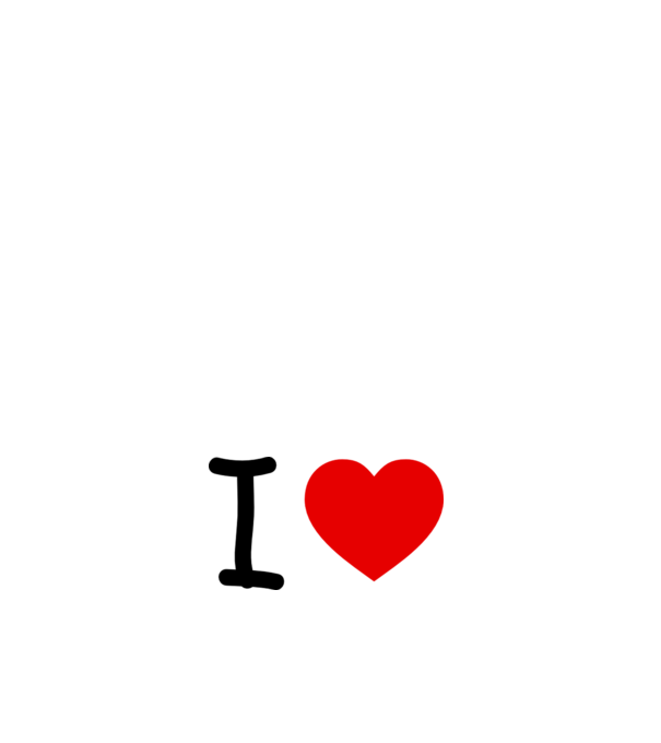 ilove model alb pe tricou