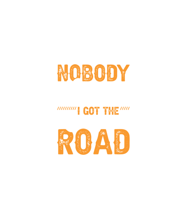 Nobody cared unti I got the longest road model negru pe tricou