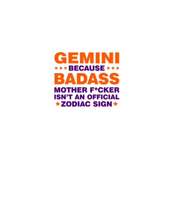 Badass zodiac GEMINI model alb pe tricou